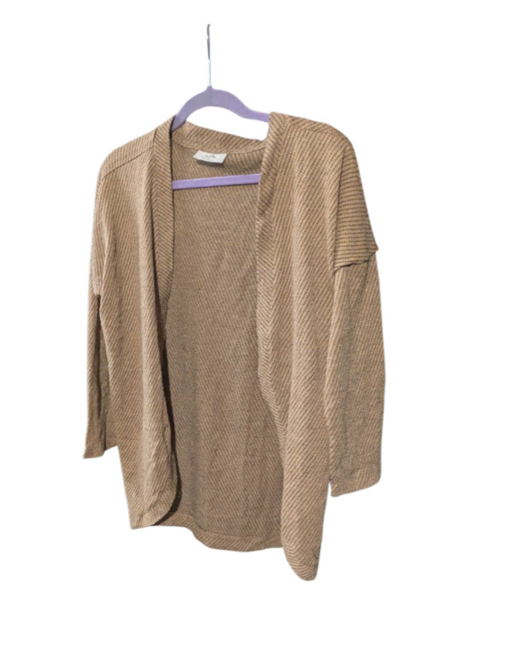 Ivoire Open Front Patterned Cardigan Sweater